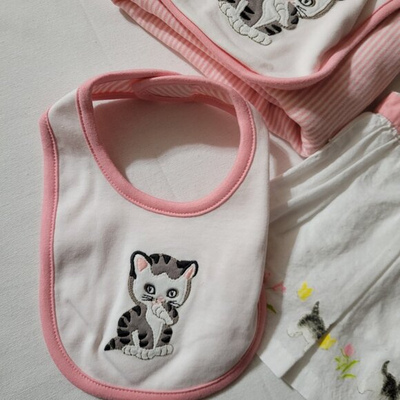 Gymboree Little Golden Book Shy Kitten Used blanket and 0-3 month Dress, NWT BIB - Picture 3 of 5